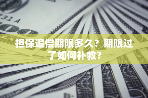 北京担保追偿期限多久？期限过了如何补救？
