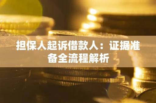 北京担保人起诉借款人：证据准备全流程解析